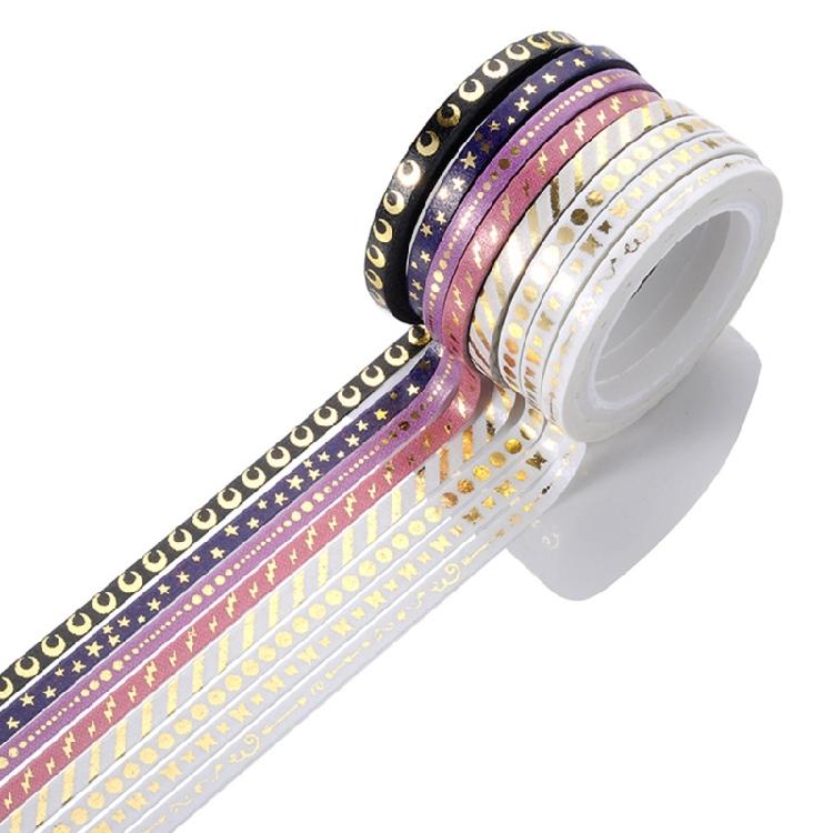16 Roll Glittering Decorative Tape Masking Tape Hand Account Tape Slim Washis Tape Paper Tape Journal Supplies