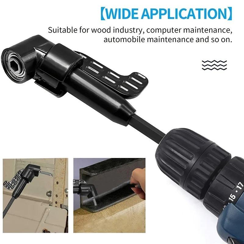 105 Degree Angle Socket Adapter 1/4 inch Extension Hex Drill Bit Adjustable Screwdriver Holder Slotted Phillips Power Hand Tools