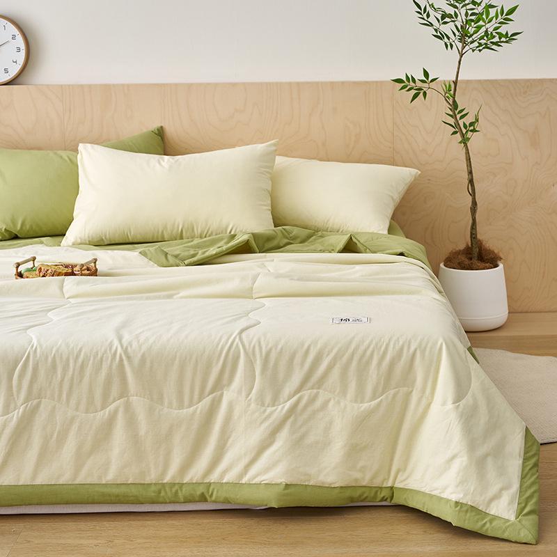 Set Coperta Estiva in Puro Cotone Lavato Giapponese - Cotone dello Xinjiang, Sottile e Fresco, Classe A, Quattro Pezzi