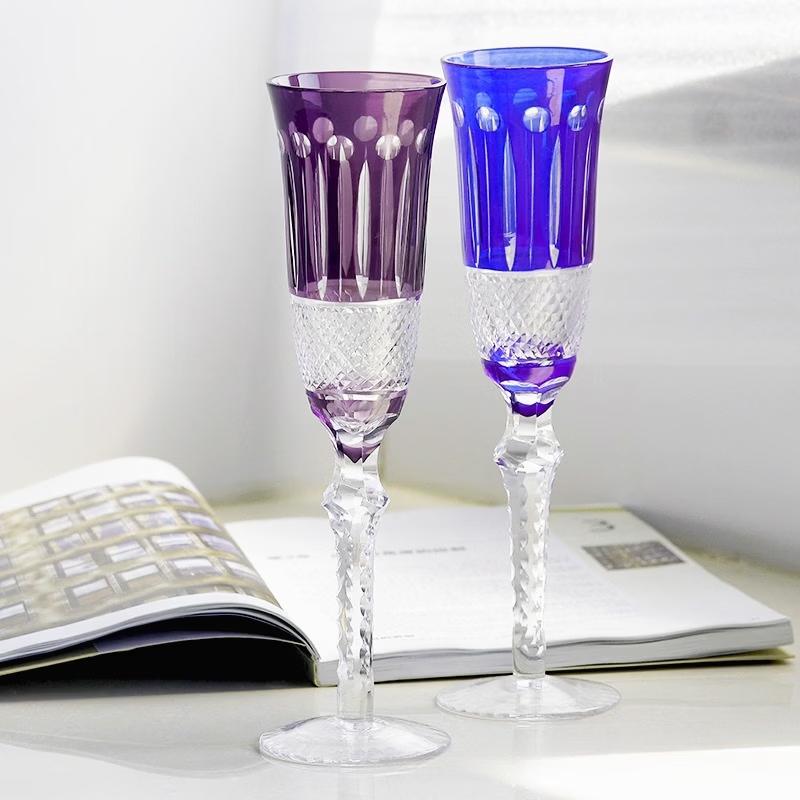 Edo Kiriko Handmade Crystal Wine Glass