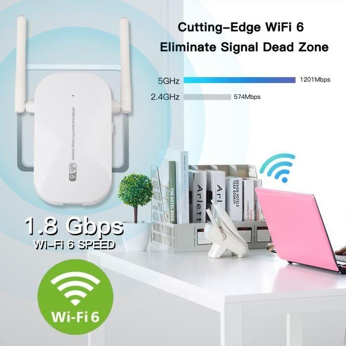 WiFi Repeater AX1800 Mbps - E.F.CONNECTION - Dual Band 2.4 GHz &; 5 GHz - Coverage 200m²