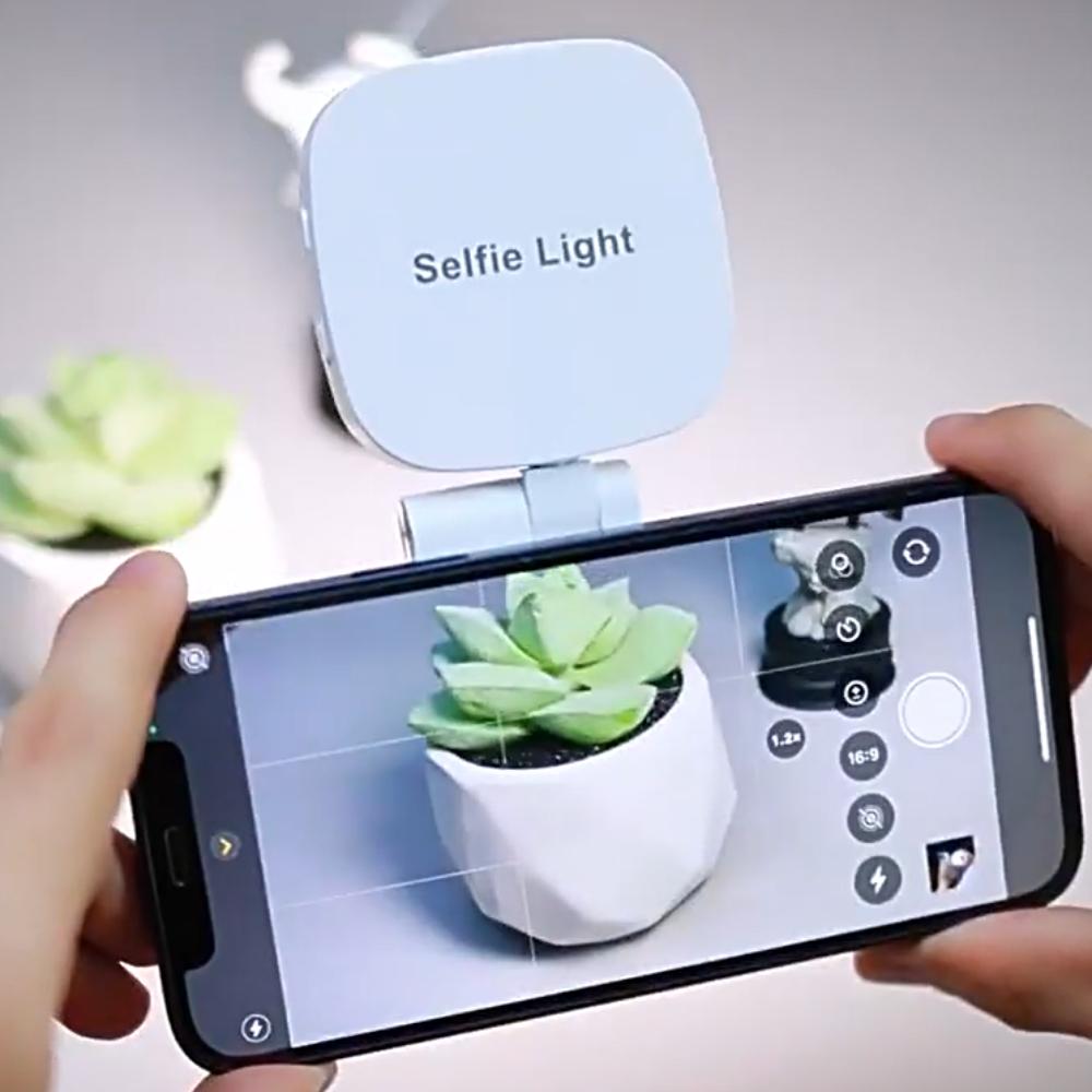 3 Color Magnetic Phone Selfie Light Folding LED Phone Fill Light  Makeup Photography