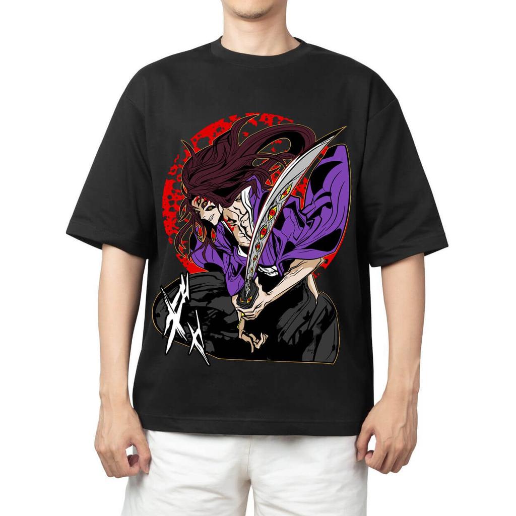 Demon Slayer Giyuu Tomioka Water Breathing Anime Print T Shirt Men 2026 Summer Casual Streetwear Oversized Cotton Tees Japanese