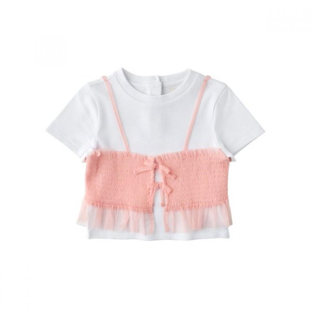 

LiTTle Ground Ribbon BusTier T shirT 76312 332 11 PINK/100