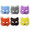 Foxes Costumes Cosplay Foxes Mask Cats Half Face Mask Foxes Tail Set Halloween Animal Fancy Costume Accessories Kit