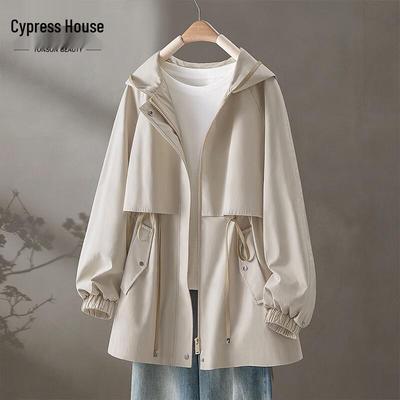 Silbaishe Women's Loose Fit Casual Hooded Jacket