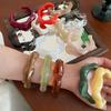 Europe American Style Wide Open Bangle Irregular Exaggerated Bracelet Creative Resin Bangle Girls