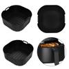 2PCS Square Cooking Mats Oven Safe Grilling Mats Silicone Texture Air Fryers Bowl Suitable for Kitchen Baking Use