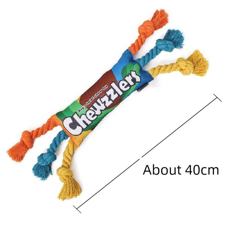 

Pet Dog Toy Rainbow Knot Toy Sounding Molars Sounding Toys Pet Supplies Small and Medium Sized Dog Toys Color knot sounding rod
