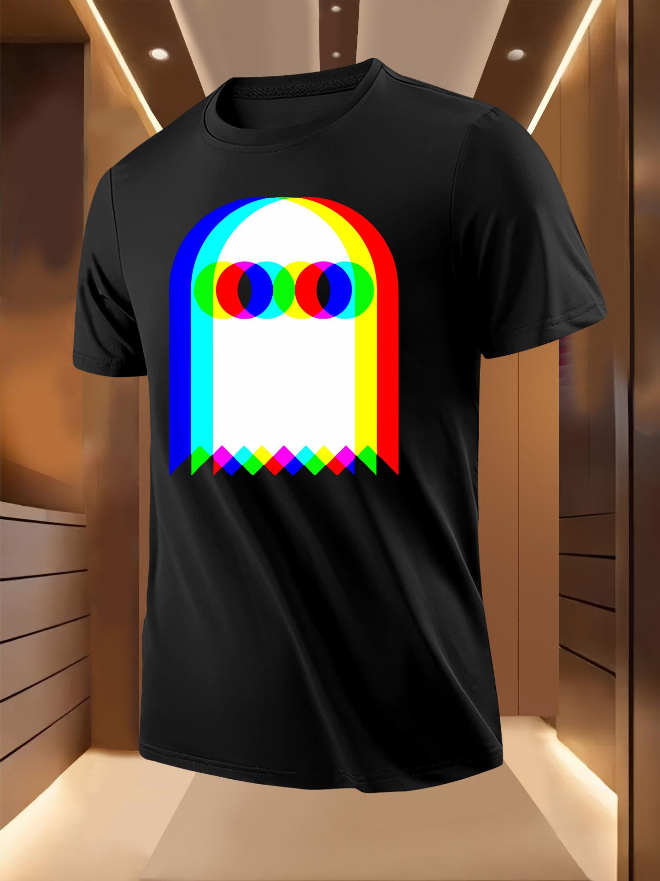 Graphic Tshirt - Lightweight Summer Tee with Bold Rainbow... XL