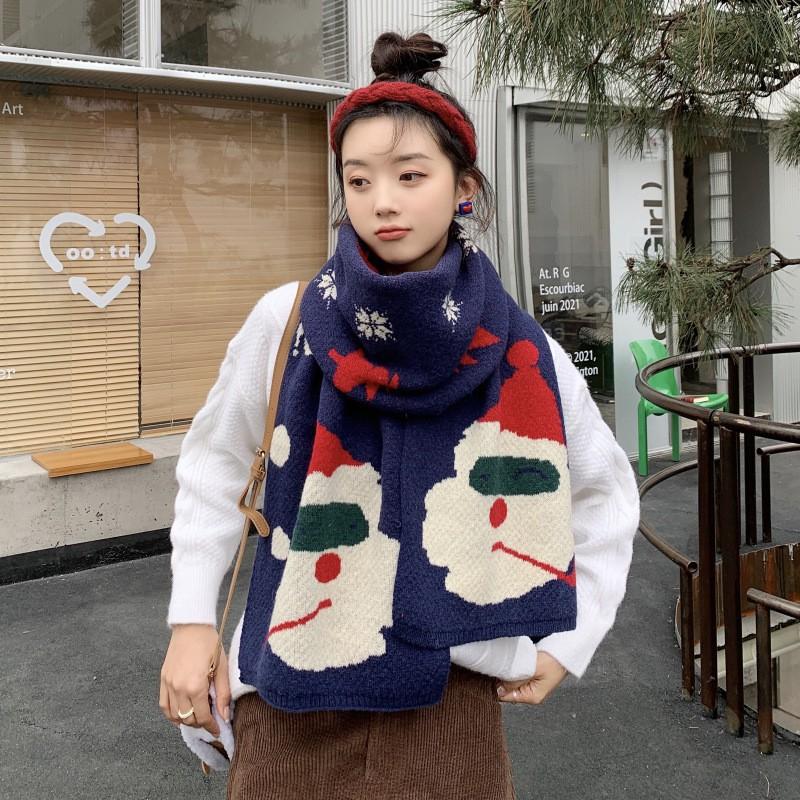 Soft Acrylic Knit Winter Scarf Women Men Couples Students Christmas Gift Warm Wrap Shawl