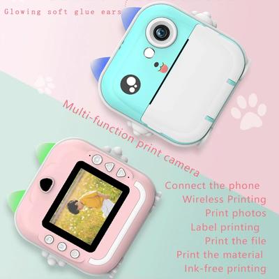 Aparat foto digital pentru copii pentru fotografie imprimare instantanee foto pentru copii camera mini imprimantă termică video jucării educaționale cadou