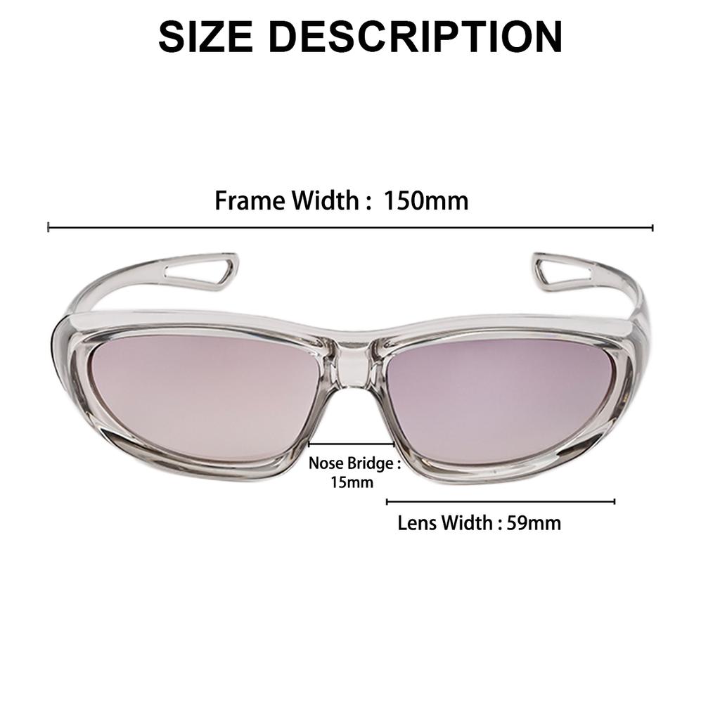 Unisex Large Size Safety Glasses Men's Fog-Proof with Blue Light Blocking Clear Lenses And Side Wing Protection