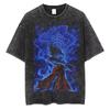 Anime Naruto TShirt Manga Retro Washed Version Kakashi TShirt Pain TShirt Lee Tobi Top Mens  Cotton Streetwear