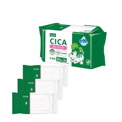 LEC CICA detské vlhčené obrúsky 80 kusov x 3 kusy Obsahuje zložku kondicionujúcu pokožku extrakt z Centella asiatica Obsahuje čistú vodu Hypoalergénne Vyrobené v
