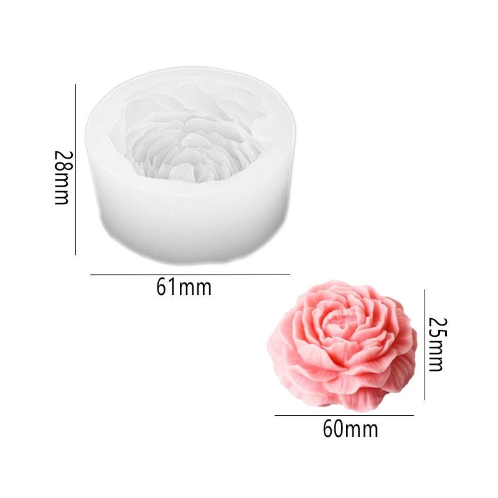 New Silicone Candle Mold 3D Flowers Clear Texture DIY Soap Mould Jasmine Peony Daisy Easy Demold Aromatherapy Mold Home Decor