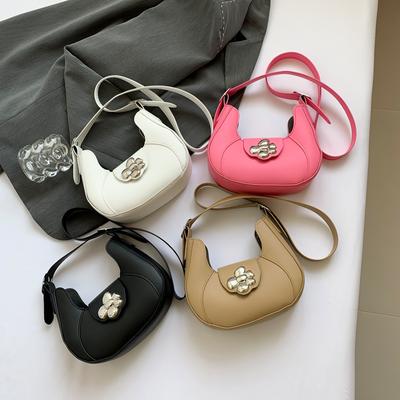 Spring and Summer New Simple and Trendy Crescent Bag Korean Fashion Bag Women's Niche Casual Personalized Crossbody Bag