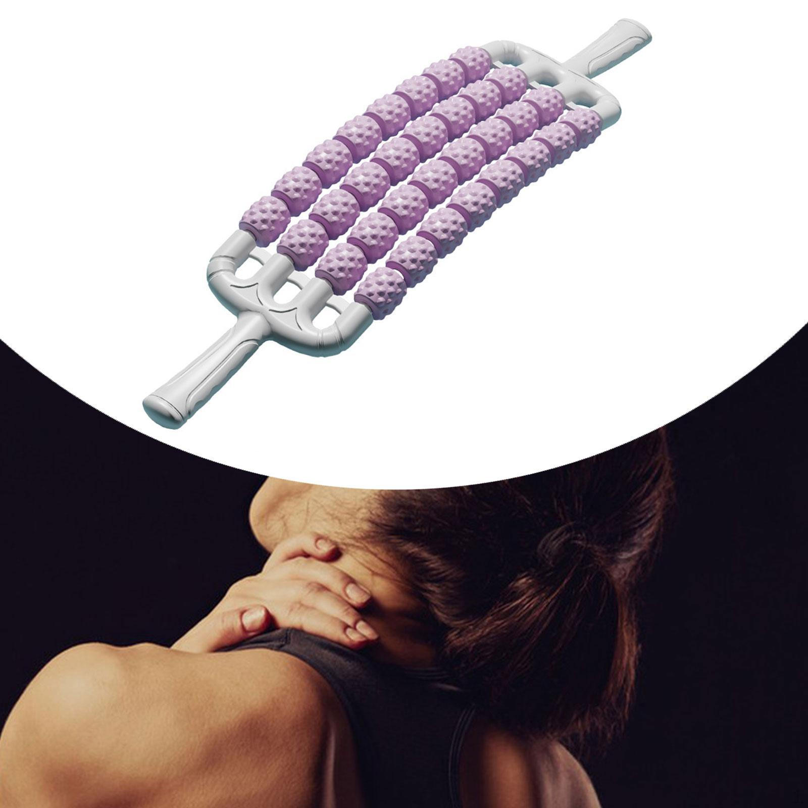 

Гибкий массажный ролик 4 ряда для ног, портативный инструмент, вал для расслабления мышц для фиолетовый