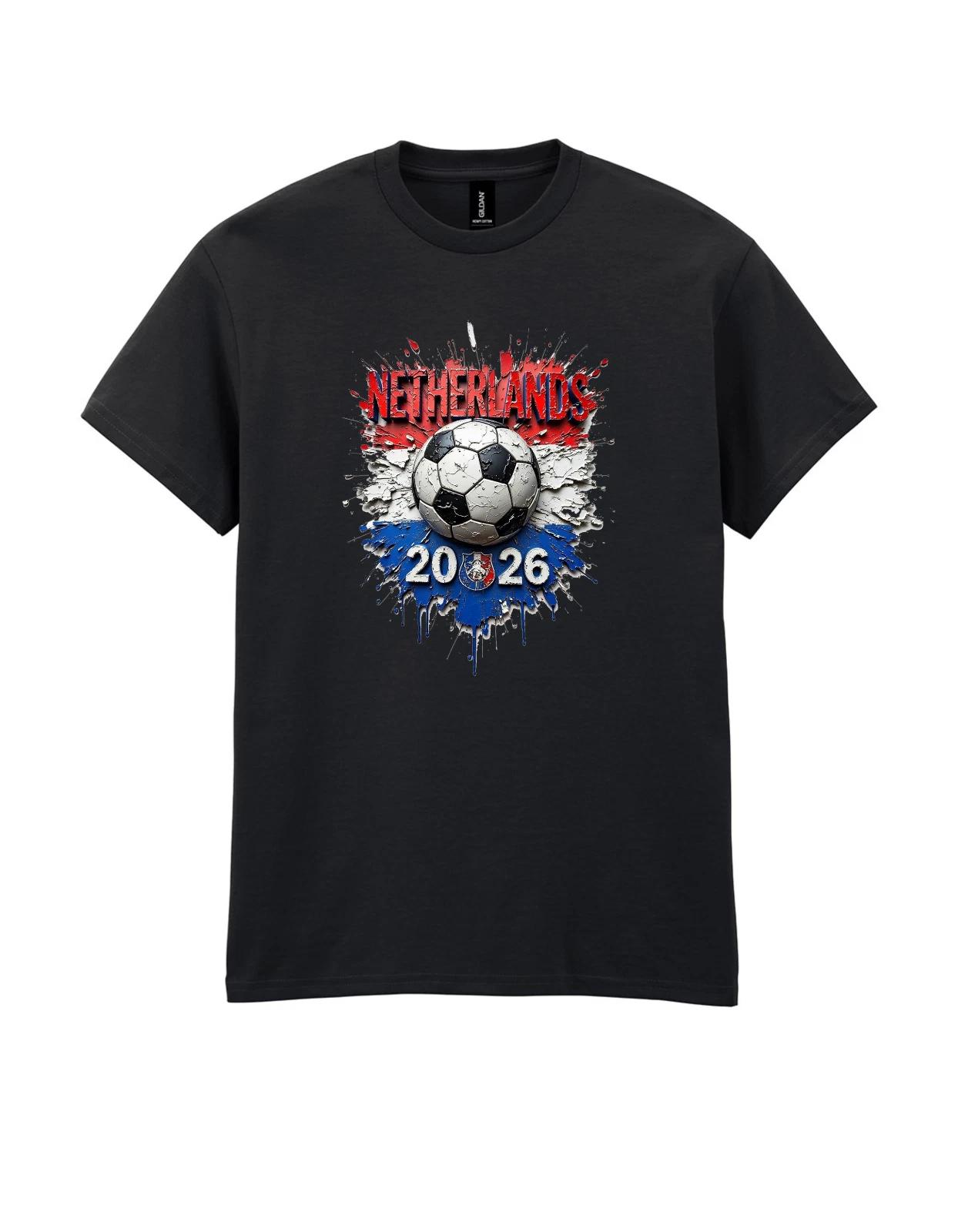World Cup 2026 Netherlands Lion and flag t-shirt mens womens unisex gildan S
