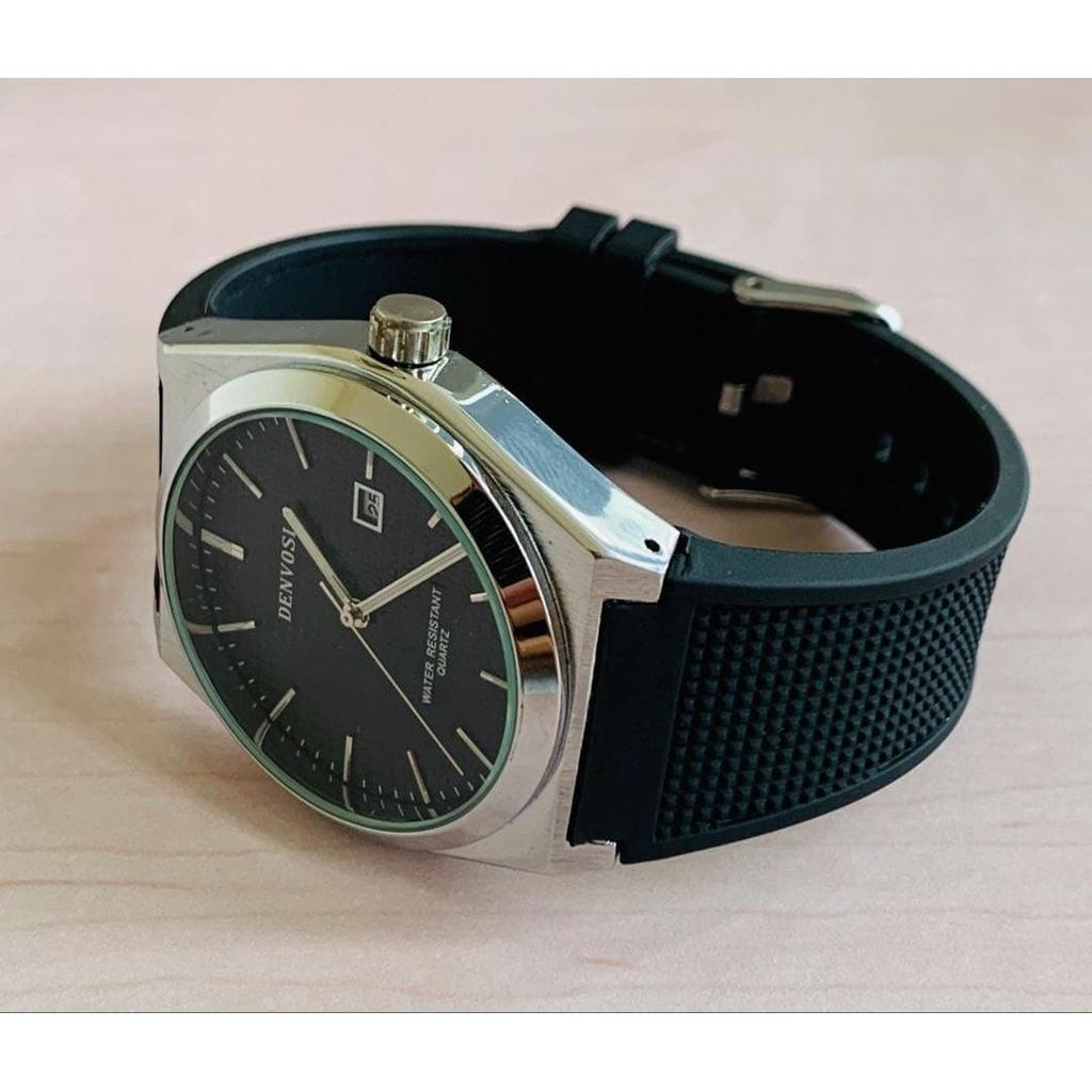 Used TISSOT style men's watch silver [date display, luminous, operation confirmed]