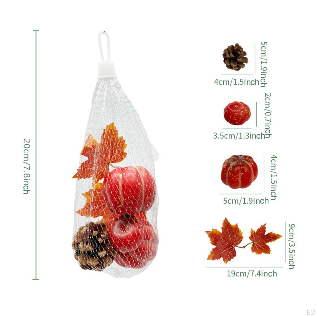 Autumn Fake Pumpkins Model Foam Maple Leaf Reusable Lifelike DIY Artificial Vegetables