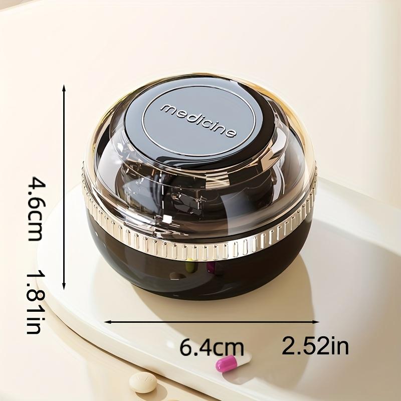 Точный таблеткорез Разделитель лекарств 1/2 и 1/4 Резак для таблеток с отделением для хранения и чистящей щеткой Портативный круглый таблеткорез