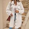 New Winter Snap-front Pullover Plush Coat - Loose and Elegant Long Coat for Women