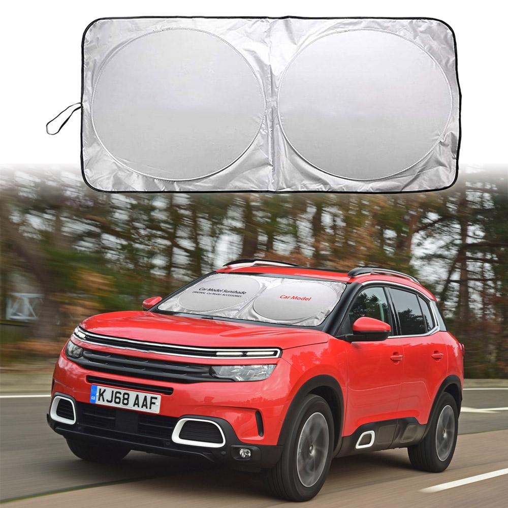 

Для автомобиля солнцезащитный козырек охлаждающий зонтик Coche солнцезащитный крем затенение эмблема окно лобовое стекло солнцезащитная шторка козырек для Citroen C3 C4 C5