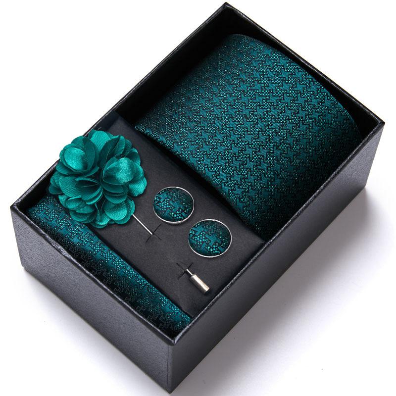 Wedding Wedding Tie Groom Festive Burgundy Tie Men'S Suit Cufflinks Corsage Accessories Kit