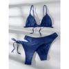 Women's Sexy Solid Color Three-Piece Bikini Set: Cross-Border Chest-Gathering Backless Swimsuit