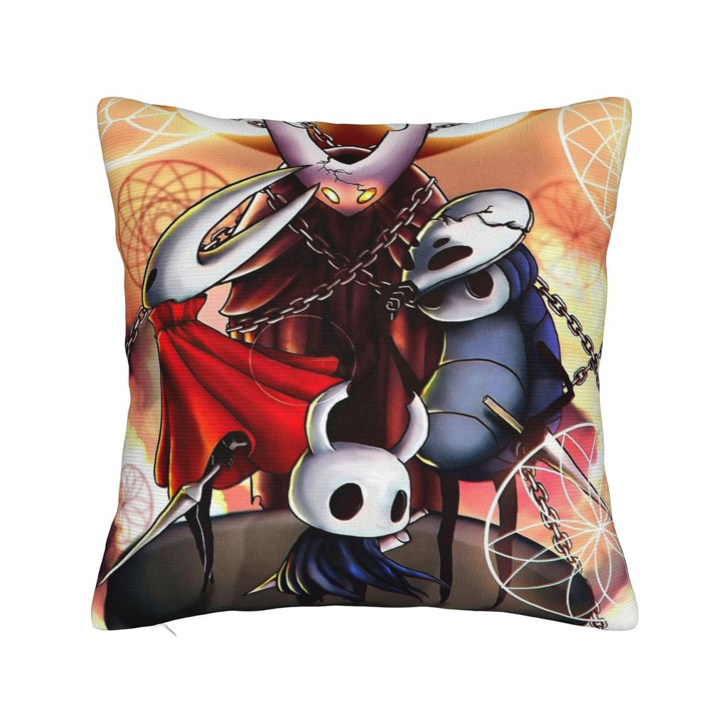 Hollow Knight Quadratische Kissenbezüge Polyester Auto Action-Abenteuer Kissenhülle Kreative Dekor Kissenbezug 4545