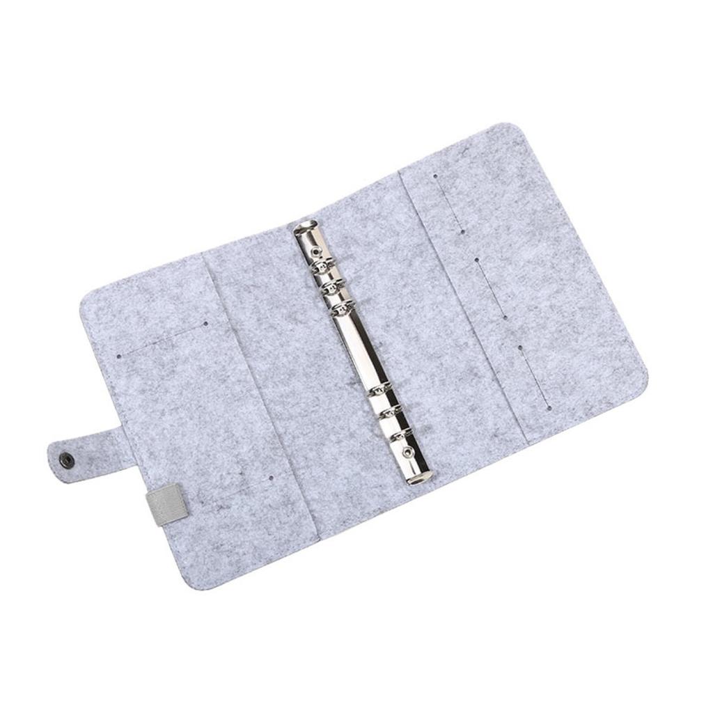 A5 A6 No Inner Pages Felt Shell Fabric Notebook Loose Leaf Notebook Inner Page Ring Binder Stationery Gift Student Supplies