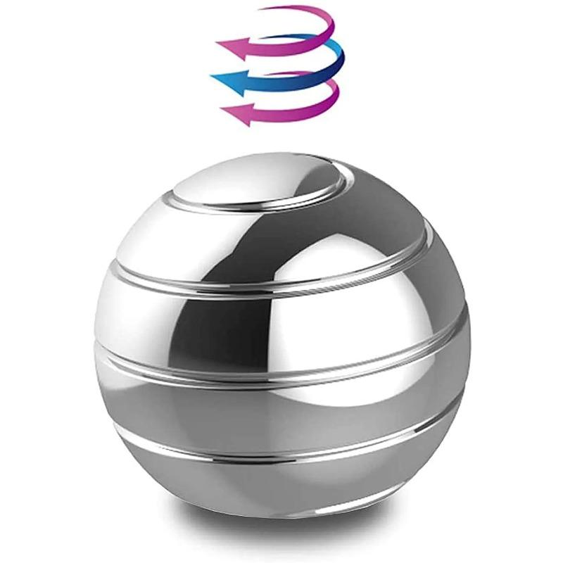 Desktop Spherical Rotating Gyroscope Relaxation Kinetic Sphere Table Plaything Metal Gyro Optical Illusion Fidget Finger Toy Fidgettoy