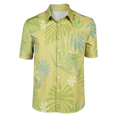 Zoo Nick Fox Cosplay Button Down Green Shirt Unisex Streetwear Loose Casual Men Women Clothes Short Sleeve Hawaii Fashion Shirts