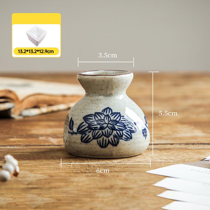 

Керамическая зубочистка в японском стиле, мини-ретро банка для хранения ватных палочек, простая декоративная маленькая ваза, коробка-диспенсер для зубочисток