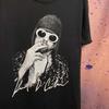 Unisex shirt Cotton Oversize Large Size Kurt Cobain VTG black  short sleeve JJ4783