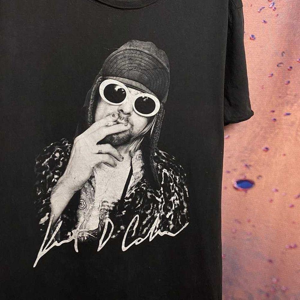 Unisex shirt Cotton Oversize Large Size Kurt Cobain VTG black short sleeve JJ4783
