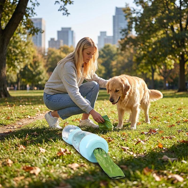 3-in-1 Portable Dog Water Bottle with Food Container, Leak-Proof Pet Water & Food Dispenser for Outdoor Travel, Hiking, Walking
