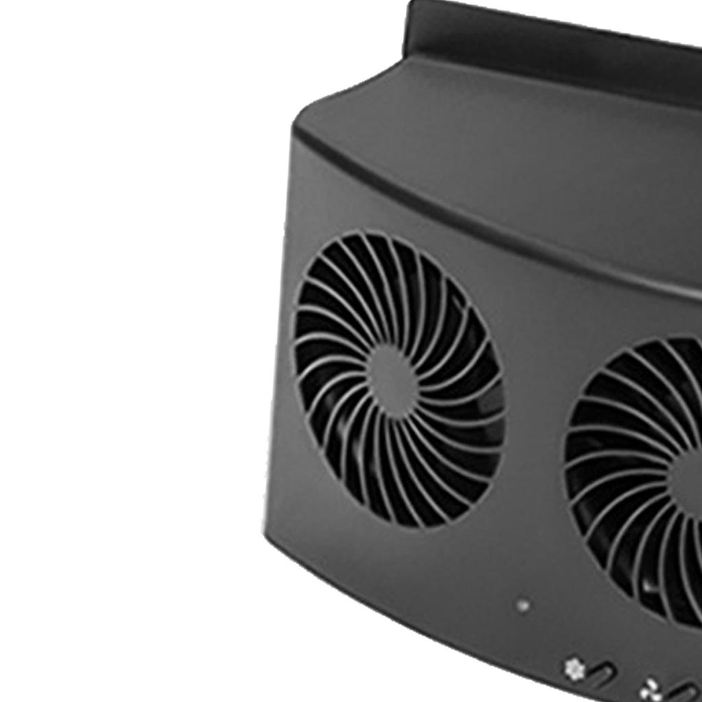 Car Ventilation Fan 4000rpm 60W 2 Gears Strong Wind 3 Fans USB Car Window Exhaust Fan Vent Fan for Vehicle Black