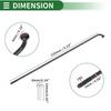1 Set 14G 133mm Length Bicycle Spokes Nipple Carbon Steel Black Universal