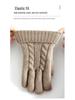 Women's Winter Knitted Touchscreen Gloves - Double-Layer Fleece-Lined, Thick Warm for Outdoor Cycling