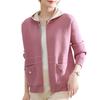 2025 Spring & Autumn Hooded Knit Cardigan for Middle-Aged & Elderly Women