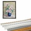 12mm*6mm PVC Self-adhesive Line Trim Faux Embossed 1M Length Decorative Edge Strip Imitation Gypsum Soft Line Mirror Frame