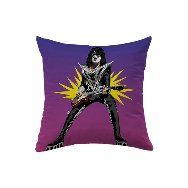 Cushion Cover 45x45 for Bed Sofa Pillows KISS Rock & Roll All Nite Party Home Decor Pillow Cozy Cases Decorative Band Dakimakura