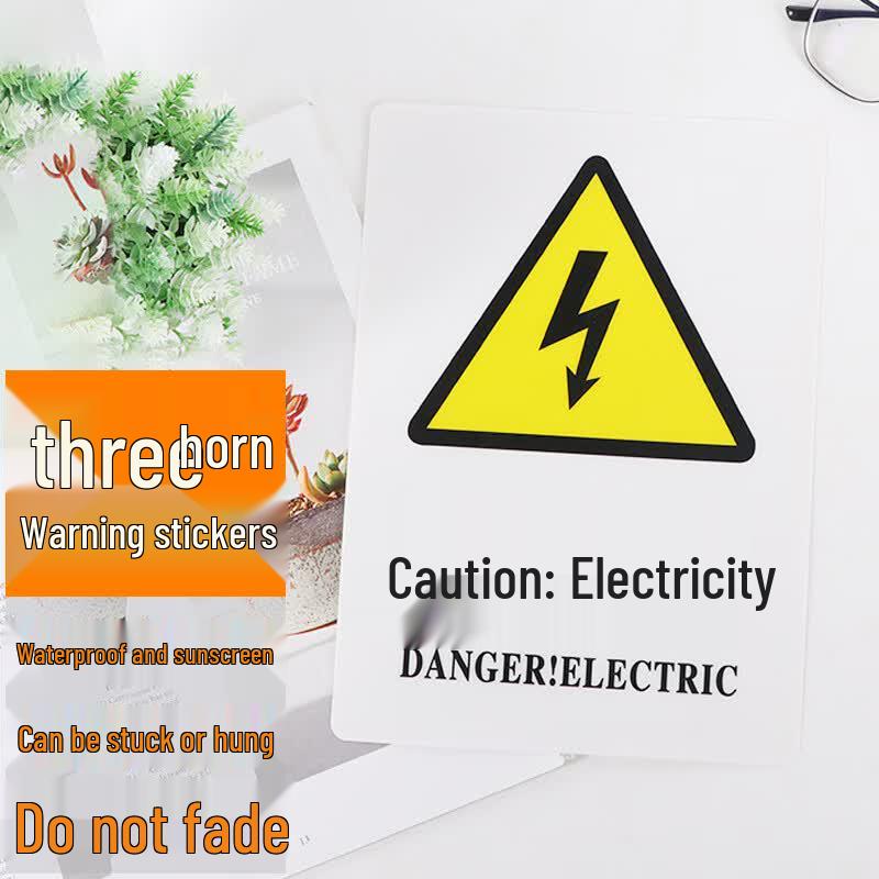 Danger: Electricity PVC Safety Warning Sign