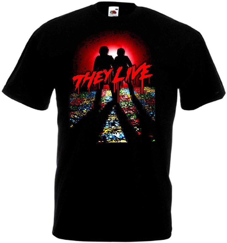They Live v3 T-shirt black movie poster all sizes S5XL S