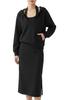 Halter Neck Dress and Long Sleeve Hoodie Set Long 331 Size L [Azulte] Women's - Oversized, One-Tone, Length, 2-Piece Set, Black,