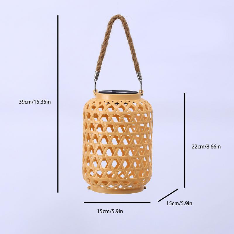 Led Solar Light Solar Hanging Lantern Retro Solar Art Lantern Decorative Vintage Pathway Lamp Outdoor Plastic Hollow Light