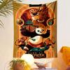 Kung Fu Panda Movie Tapestry Wall Hanging, Martial Arts Animation Poster, Family Wall Decor for Bedroom Living Room Dorm