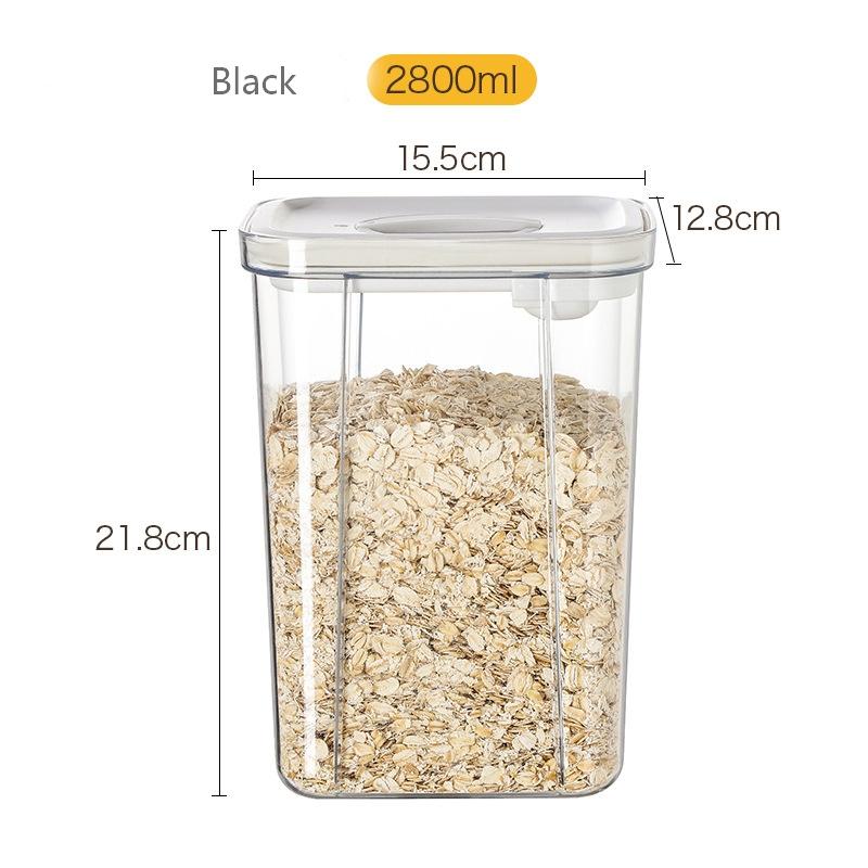 Sealed Jars Kitchen Grain Storage Organizer Plastic Moisture-proof Food Storage Tank Dried Fruit Tea Storage Box Jar with Spoon